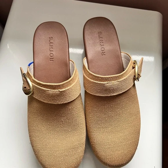 Rothy's Classic Clog in Butternut Brown With Gold Hardware - Picture 5 of 7